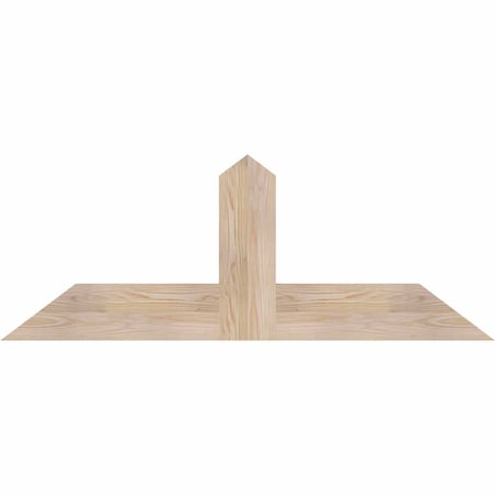 Ekena Millwork Portland Smooth Timber Gable Bracket, Douglas Fir, 48"W x 18"H x 1 1/2"D x 5 1/2"F, 9/12 Pitch GBW048X18X0206POR00SDF